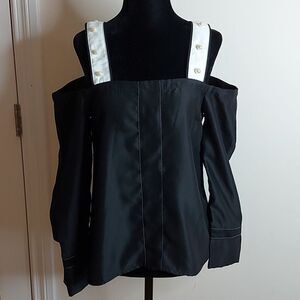 Design Lab -Lord & Taylor -pearl top sz. S